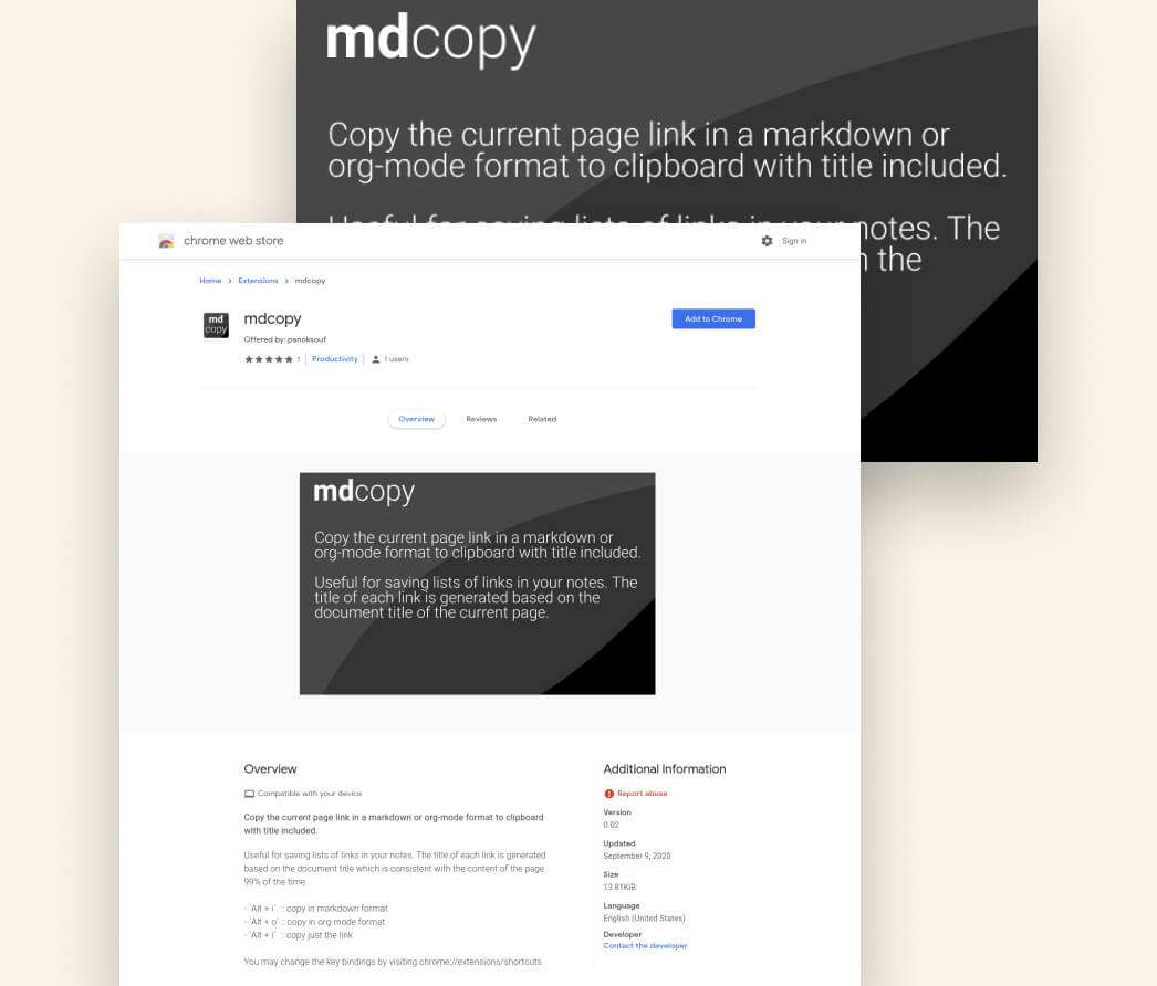 A mockup of a project
